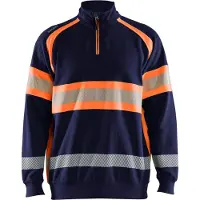 Blakläder 3553-1158 Sweater High vis Marineblauw/Oranje maat XS heren