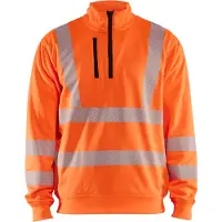 Blakläder High-Vis Sweatshirt halve rits 35642538 | High-Vis Oranje | Maat XL - 7330509831571