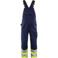 Blakläder 2662-1800 High Vis bretelbroek Marine/High Vis Geel maat D120 heren