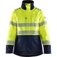 Blakläder 4917-1534 Multinorm Dames Winterjas High Vis Geel/Marineblauw maat XXXL dames