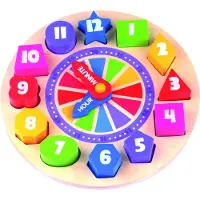 Tooky Toy Glow in the Dark Houten Klok Puzzel TKF042