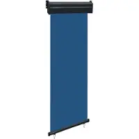 vidaXL Balkonscherm 65x250 cm blauw