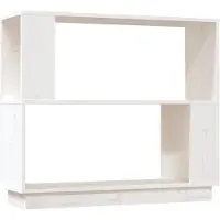vidaXL Boekenkast/kamerscherm 80x25x70 cm massief grenenhout wit