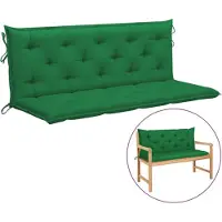 vidaXL Tuinbankkussen 150x(50+50)x7 cm oxford stof groen