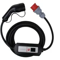 LDY Mobiele Thuislader Type 2 via CEE Krachtstroom – 11KW (6A-16A, 3 Fase) – 10 Meter - Gegoten Stekkers