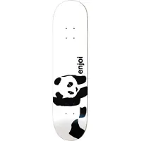 Enjoi Panda Logo Wide R7 8 inch Skateboard Plank - Whitey