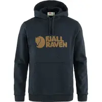 Fjällräven - Sweatshirts - Fjällräven Logo Hoodie M Dark Navy voor Heren van Katoen - Maat M - Marine blauw