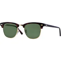 Ray-Ban - Merken - Clubmaster Polished Tortoise On Gold G-15 Green voor Unisex - Bruin