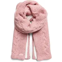 Superdry Dames Roze visgraat gebreide sjaal (OSFA), Casual, Klassiek, Polyester W9310053A