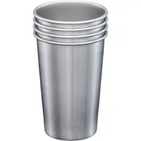 Klean Kanteen Steel Pint 473Ml/16Oz 4 Pack Drinkbeker Brushed Stainless 473 ml