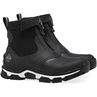 Muck Boots Apex Mid Zip Rubber Zwart/Wit Wellingtonlaarzen