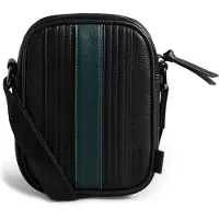 Ted Baker Evver gestreepte heren zwarte flightbag