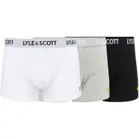 Lyle & Scott Boxershorts 'Barclay' grijs gemêleerd / zwart / wit