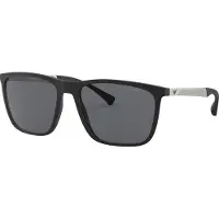 Emporio Armani Zonnebril EA4150 506387 Rubber Zwart Grijs