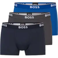 BOSS Boxershorts 'Power' marine / donkerblauw / donkergrijs / wit
