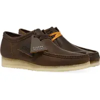 Clarks Veterschoen 'Wallabee Beeswax' bruin