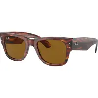 Ray-Ban Vierkante Unisex Gestreept Havana Bruin RB0840S Mega Wayfarer