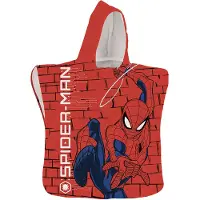 Marvel badponcho Spider Man 100 x 50 cm polyester rood/blauw