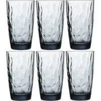 Bormioli Rocco Tumbler drinkglas - 18x - blauw - 470 ml - sap/water/drinkglazen