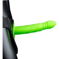 Shots - Ouch! Ouch! by Shots - Glow in the Dark Twisted Hollow Strap-On - 8 / 20 cm