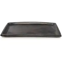 Bazar Bizar Sushibord Burned | terracotta zwart 36x17x2.5 cm borden | NADUVI