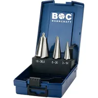 Bohrcraft 17401330003 Conische plaatboren Set B3-K HSS ABS Gr. 1 - 2 - 3 / 3-dlg