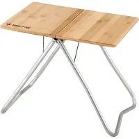 Snow Peak - Kampeertafels en -stoelen - My Table Bamboo Top voor Unisex van Aluminium - Beige