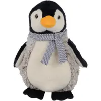 Bukowski pluche pinguin knuffeldier - grijs/wit - staand - 25 cm - Knuffel zeedieren