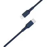 BigBen Interactive USB C/Licht kabel - - 2 m - Recyclebaar - Opladen en synchronisatie - Katoen