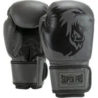 Super Pro Combat Gear Talent (kick)bokshandschoenen Zilver/Zwart 10oz