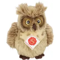 HERMANN Teddy uil grijsbruin-bruin 17 cm