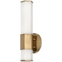 HINKLEY LED Badkamerarmatuur Facet | 12W 3000K 1080Lm 830 | IP44 | Heritage Brass