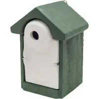 Cj Wildlife Nestkast Sevilla WoodStone 32 mm Groen | Houtbetonnen vogelhuisje voor koolmees | Vivara | 10 jaar garantie | Aanbevolen door Vogelbescherming