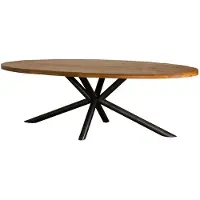 Tower Living Selva mango oval diningtable top 1,5 / 2,5 - 220 (Naturel, 2200x110x77cm)