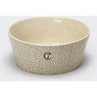 Cloud7 Voerbak / drinkbak hond - Yoji Crème / Dots - Keramiek - Small