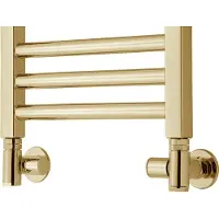 TVS Design Plus radiator aansluitset 130 haaks goud gepolijst