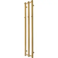 TVS Design Plus 3 handdoekradiator verticaal goud geborsteld 200W 140x26,5cm