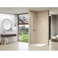 Van Rijn ST01 inloopdouche met helder glas 80x200cm chroom