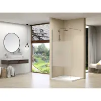 Van Rijn ST01 inloopdouche met privacybaan 70x200cm chroom