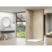 Van Rijn Inloopdouche ST01 100x200 cm Helder Glas 8 mm Met Stabilisatiestang Chroom