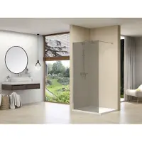 Van Rijn ST01 inloopdouche met rookglas 100x200cm chroom