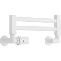TVS Design Valves 121 aansluitset haaks links wit
