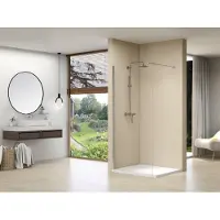 Van Rijn ST01 inloopdouche met helder glas 140x200cm RVS