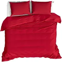 MOODIT Dekbedovertrek Basil Deep Red-260 x 200 / 220 cm | Extra Breed
