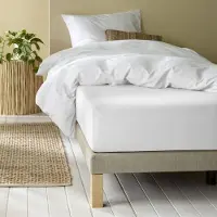MOODIT Hoeslaken Alina White-140 x 200/220 cm