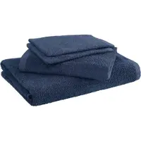 MOODIT Badtextielset Troy Navy Blue (Set van 4)