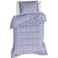 MOODIT Dekbedovertrek Odil Minho Navy Blue-140 x 200 / 220 cm | 1-Persoons