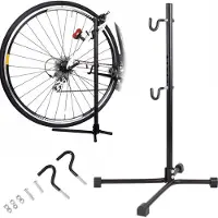Generic Universeel Fietsdrager - Vloer ophangsysteem - Eenvoudig montage - Verstelbaar - Hoogte 61 cm - Zwart - Fietsrek