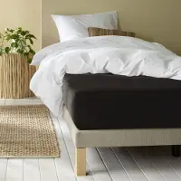 MOODIT Hoeslaken Alina Black-160 x 200/220 cm