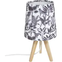 Atmosphera Kids Nachtlamp Jungle D13x24cm - Zwart/Wit - E14